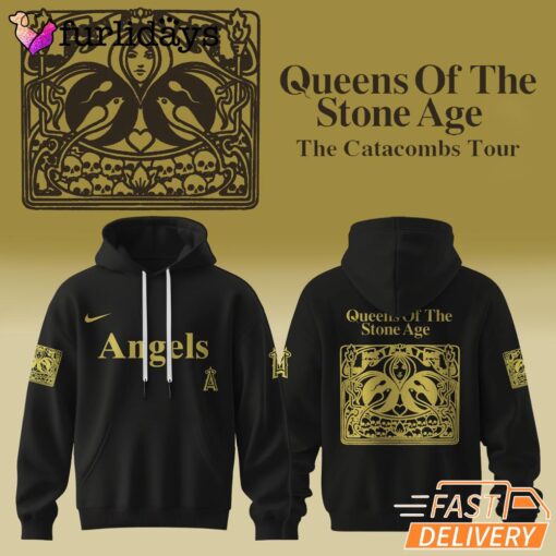 Los Angeles Angels Queens Of The Stone Age The Catacombs Tour 2025 Hoodie