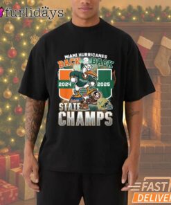 Miami Hurricanes Back 2 Back State Champs 2025 T-Shirt