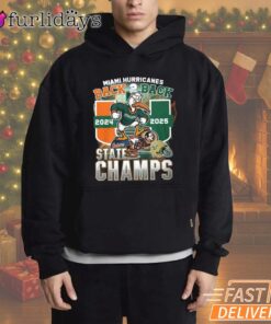 Miami Hurricanes Back 2 Back State Champs 2025 T-Shirt