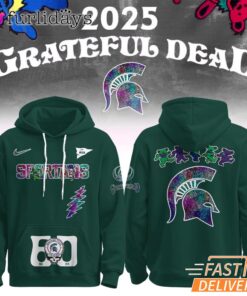 Michigan State Spartans NCAA Grateful Dead 60th Hoodie