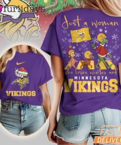 Minnesota Vikings NFL Grinch Christmas 3D Shirt Just A Woman Gift