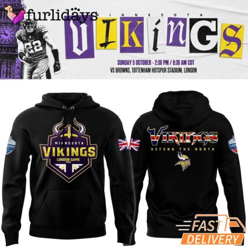 Minnesota Vikings Nfl London Game 2025 Limited Hoodie