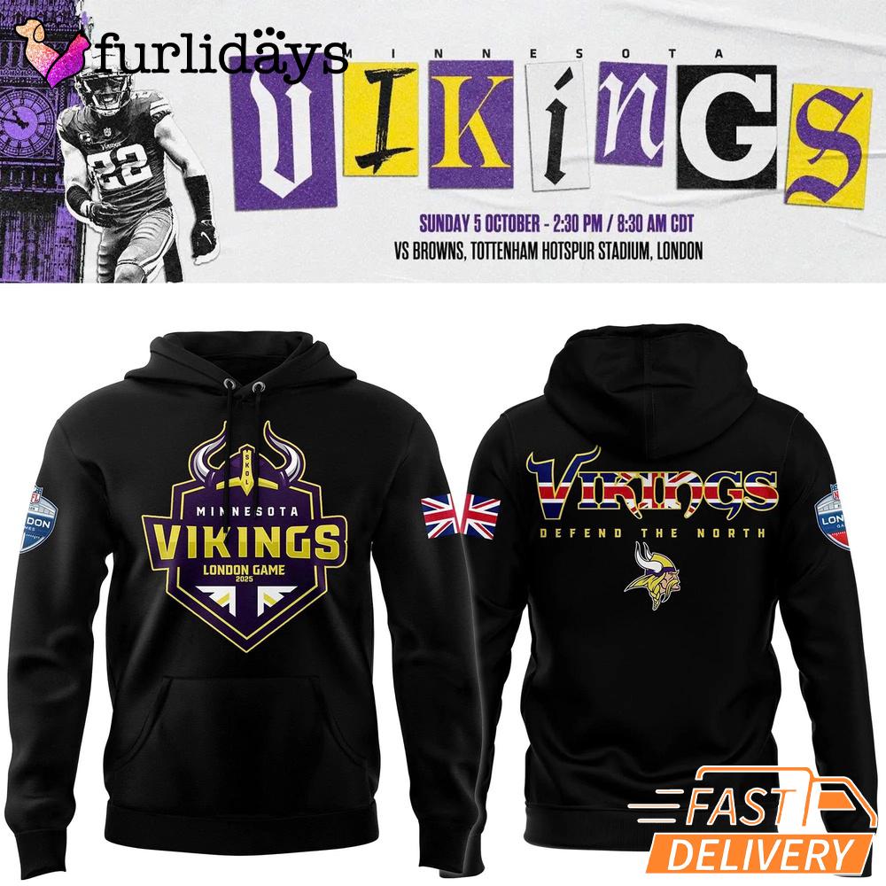 Minnesota Vikings Nfl London Game 2025 Limited Hoodie