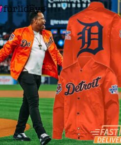 Mlb Detroit Tigers Big Logo World Series Men's Baseball Jacket