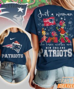 New England Patriots NFL Grinch Christmas 3D Shirt Just A Woman Gift