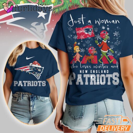 New England Patriots NFL Grinch Christmas 3D Shirt Just A Woman Gift