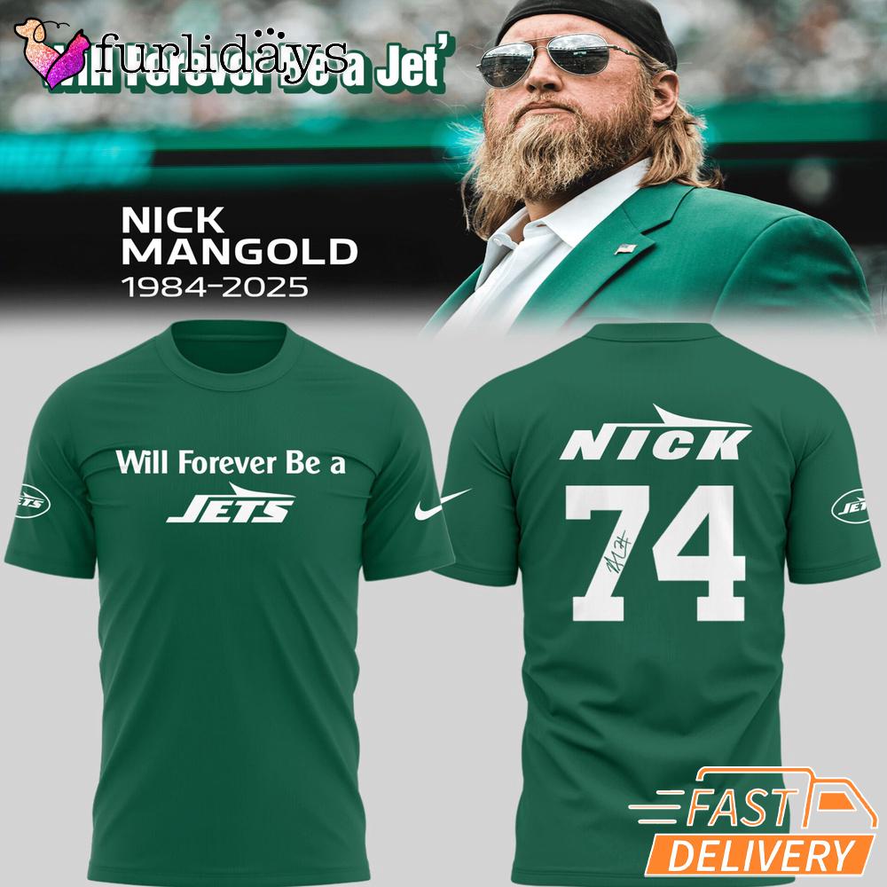 New York Jets Will Forever Be A Jet Nick Mangold Green T-shirt New York Jets Will Forever Be A Jet Nick Mangold Green T-shirt