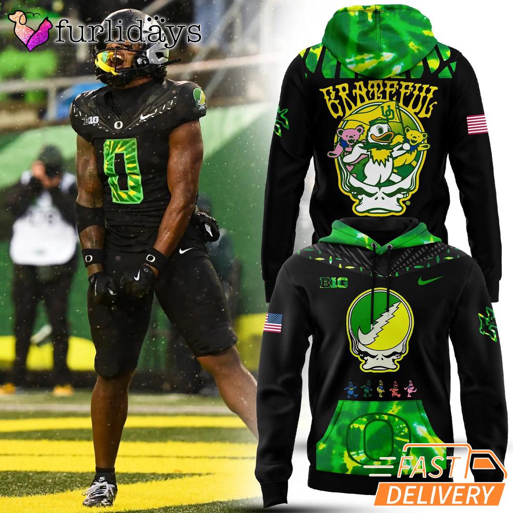 Oregon Ducks Grateful Ducks Hoodie Oregon Ducks Grateful Ducks Hoodie