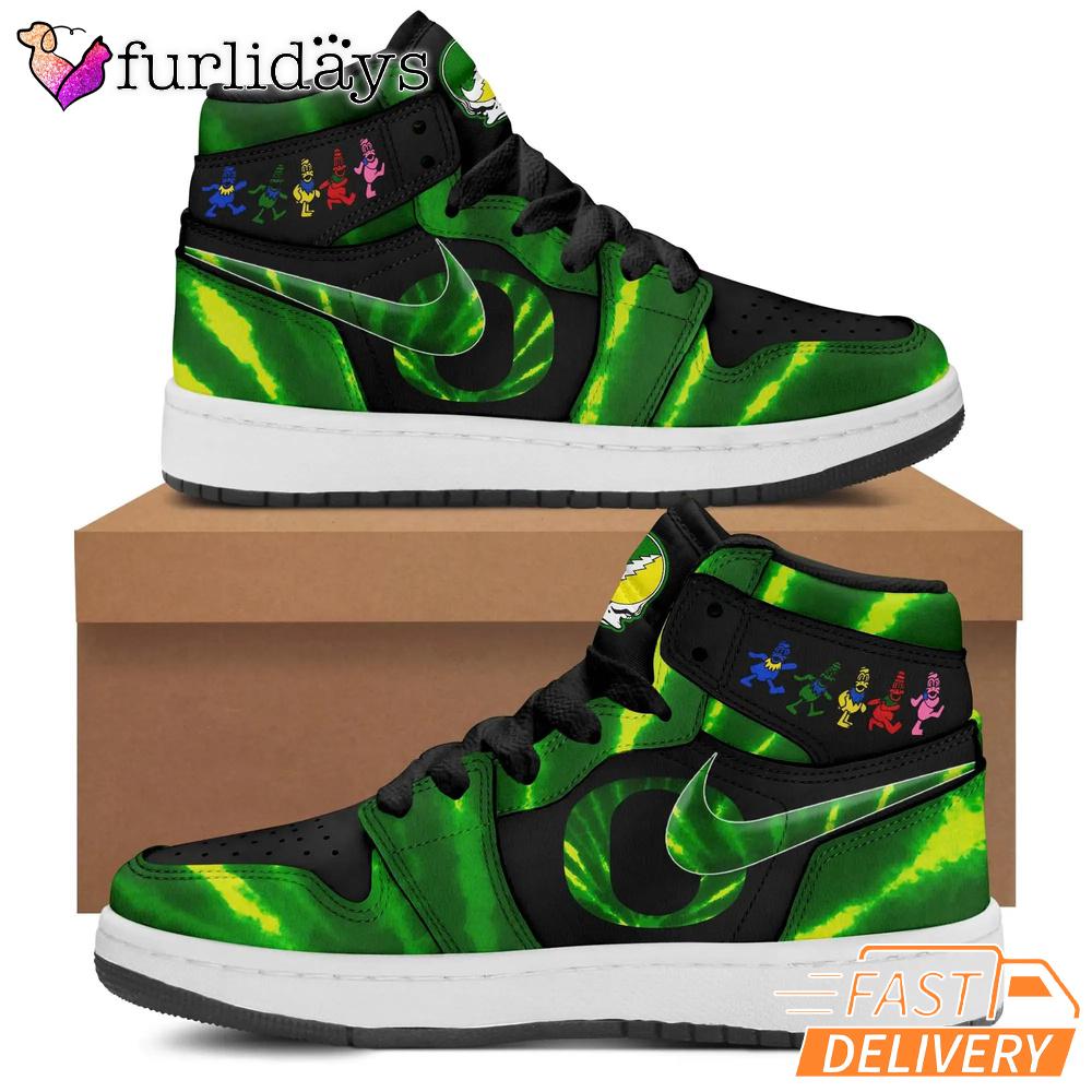 Oregon Ducks Tie-Dye Grateful Ducks 2025-2026 Air Jordan 1 Shoes Sneaker