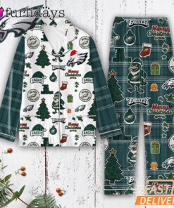 Philadelphia Eagles Tis the Season Christmas Pajamas Set