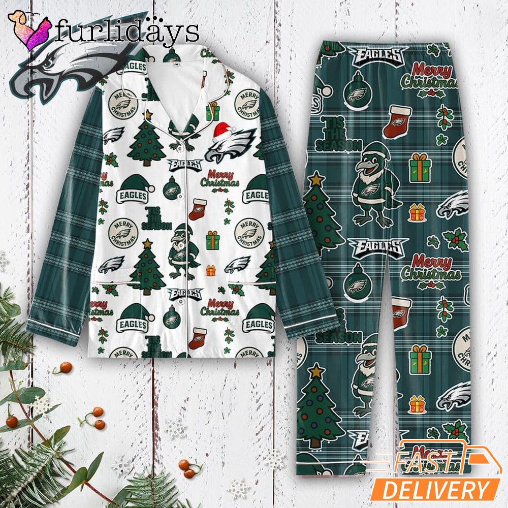 Philadelphia Eagles Tis the Season Christmas Pajamas Set Philadelphia Eagles Tis the Season Christmas Pajamas Set