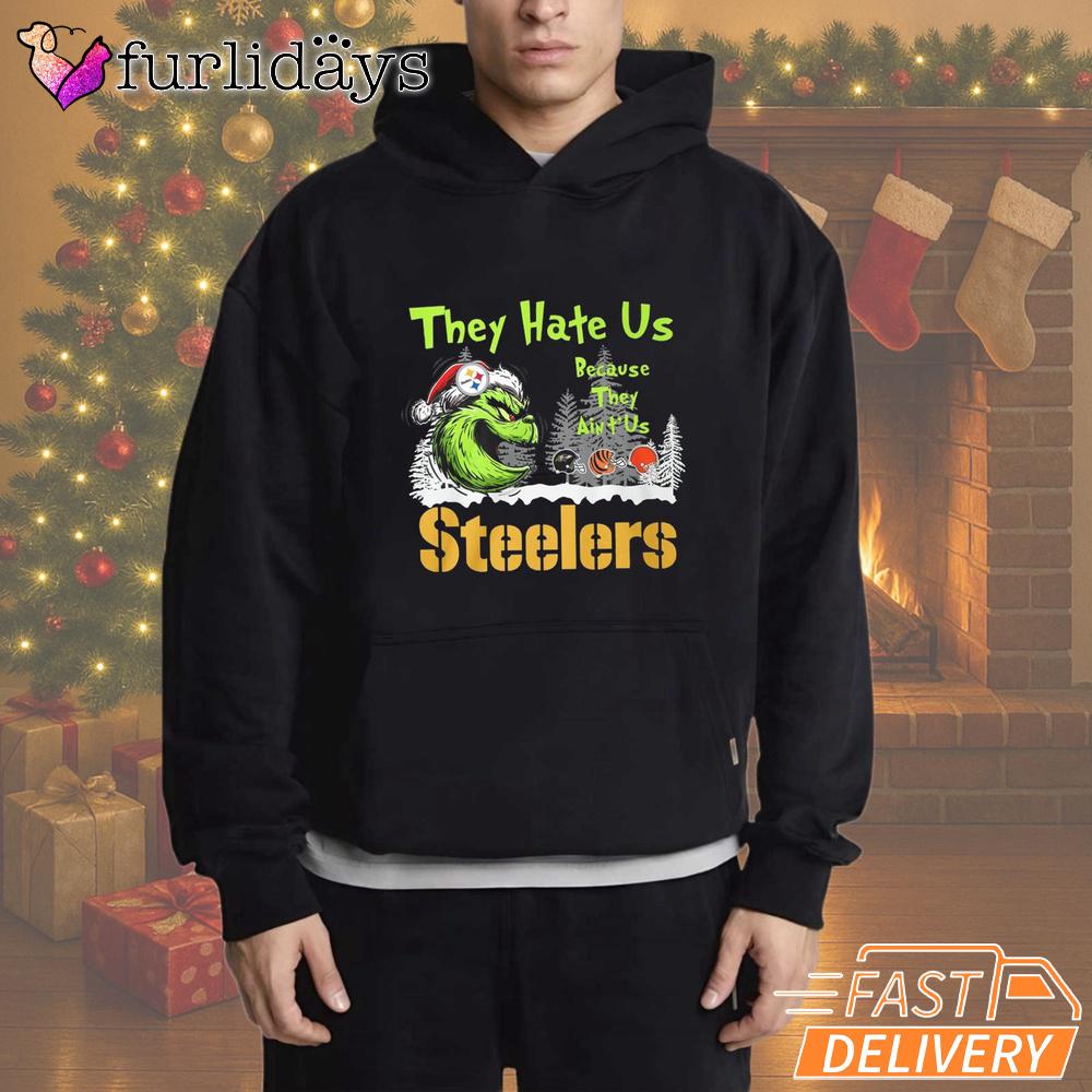 Pittsburgh Steelers Grinch They Hate Us T-Shirt Pittsburgh Steelers Grinch They Hate Us T-Shirt