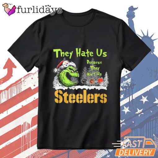 Pittsburgh Steelers Grinch They Hate Us T-Shirt