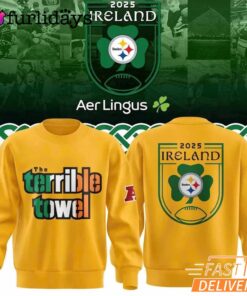 Pittsburgh Steelers Ireland 2025 Limited Edition Dublin Game Sweatshirt