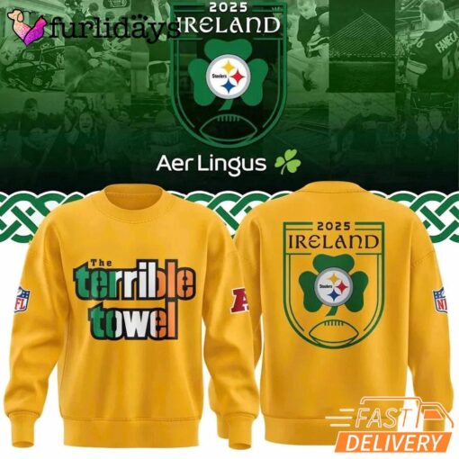 Pittsburgh Steelers Ireland 2025 Limited Edition Dublin Game Sweatshirt