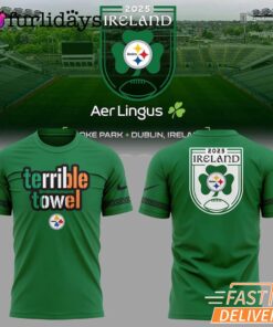 Pittsburgh Steelers Ireland 2025 Limited Edition Dublin Game T-Shirt