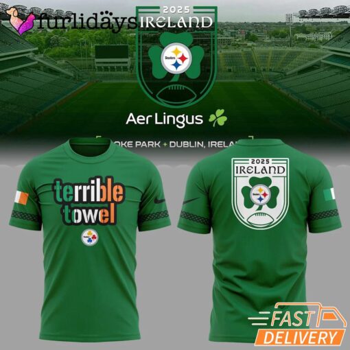 Pittsburgh Steelers Ireland 2025 Limited Edition Dublin Game T-Shirt