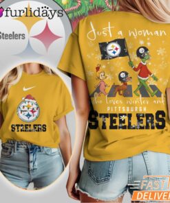 Pittsburgh Steelers NFL Grinch Christmas 3D Shirt Just A Woman Gift