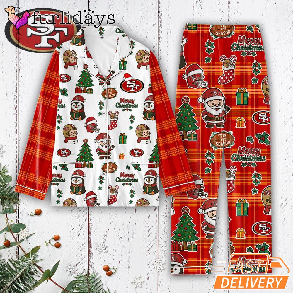 San Francisco 49ers Tis the Season Christmas Pajamas Set San Francisco 49ers Tis the Season Christmas Pajamas Set