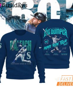 Seattle Mariners Cal Raleigh Navy Catcher Home Run Record Limited Edition Sweater
