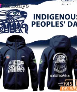 Seattle Seahawks Indigenous Peoples’ Day Outdoor Jacket 2025 Blue