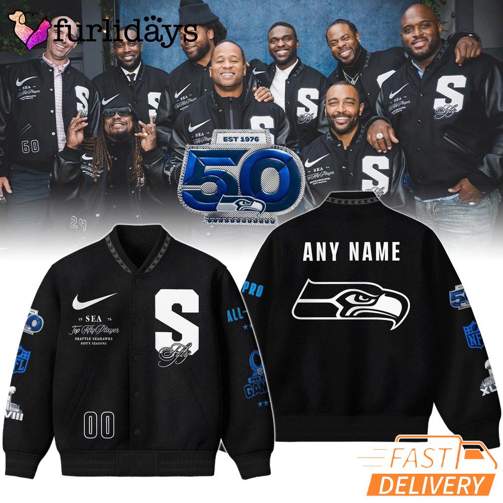Seattle Seahawks Signature 50Th Season Editions Limited Bomber Jacket