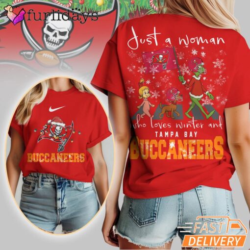 Tampa Bay Buccaneers NFL Grinch Christmas 3D Shirt Just A Woman Gift