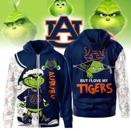 The Grinch Auburn Tigers Hoodie, Funny Christmas Football Gift 2025
