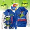 The Grinch Kansas Jayhawks Hoodie, Funny Christmas Football Gift 2025