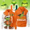 The Grinch Miami Hurricanes Hoodie, Funny Christmas Football Gift 2025