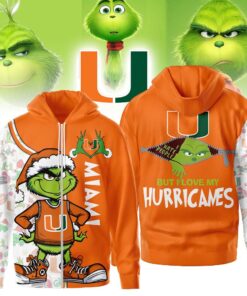 The Grinch Miami Hurricanes Hoodie, Funny Christmas Football Gift 2025