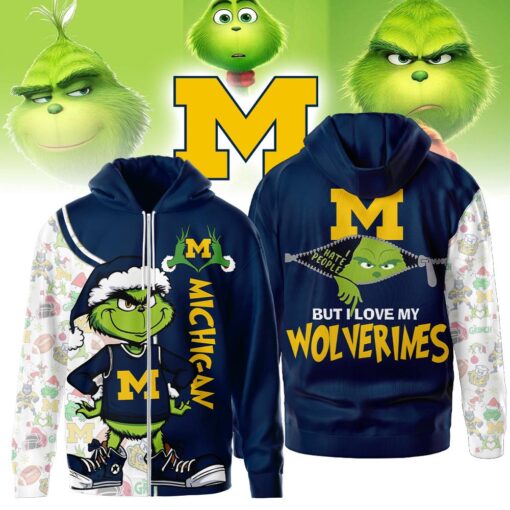 The Grinch Michigan Wolverines Hoodie, Funny Christmas Football Gift 2025