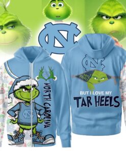 The Grinch North Carolina Tar Heels Hoodie, Funny Christmas Football Gift 2025