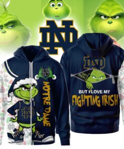 The Grinch Notre Dame Fighting Irish Hoodie, Funny Christmas Football Gift 2025