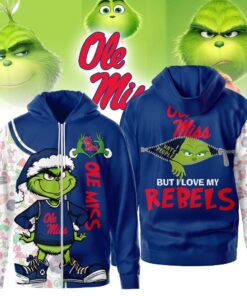 The Grinch Ole Miss Rebels Hoodie, Funny Christmas Football Gift 2025