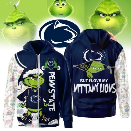 The Grinch Penn State Nittany Lions Hoodie, Funny Christmas Football Gift 2025
