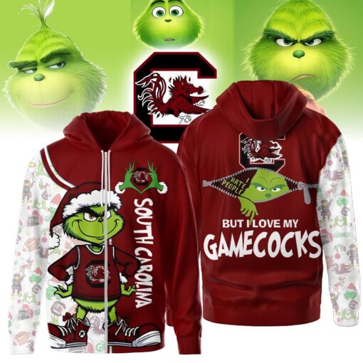 The Grinch South Carolina Gamecocks Hoodie, Funny Christmas Football Gift 2025