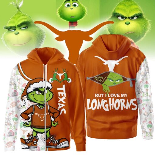 The Grinch Texas Longhorns Hoodie, Funny Christmas Football Gift 2025