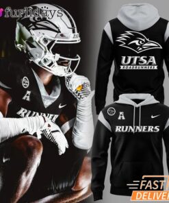 UTSA Roadrunners Dark Mode Black Hoodie