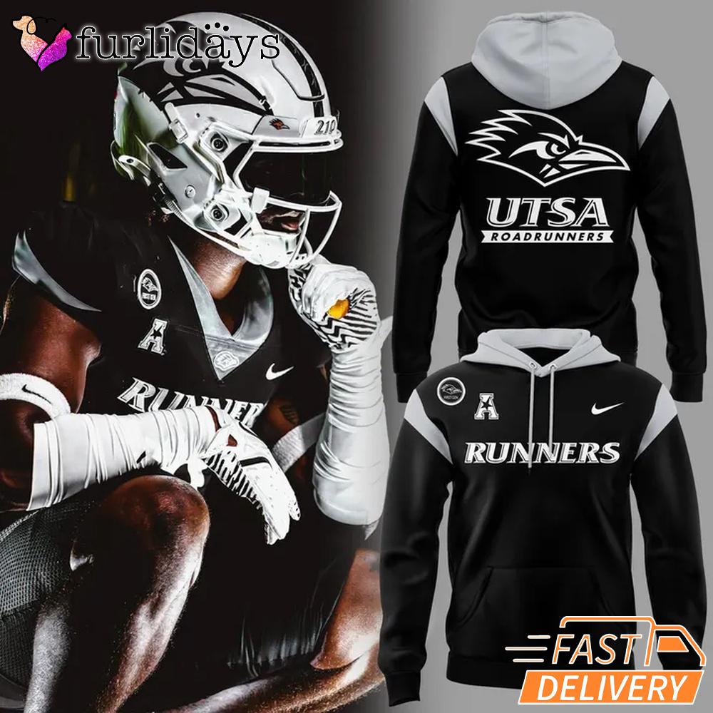 UTSA Roadrunners Dark Mode Black Hoodie UTSA Roadrunners Dark Mode Black Hoodie
