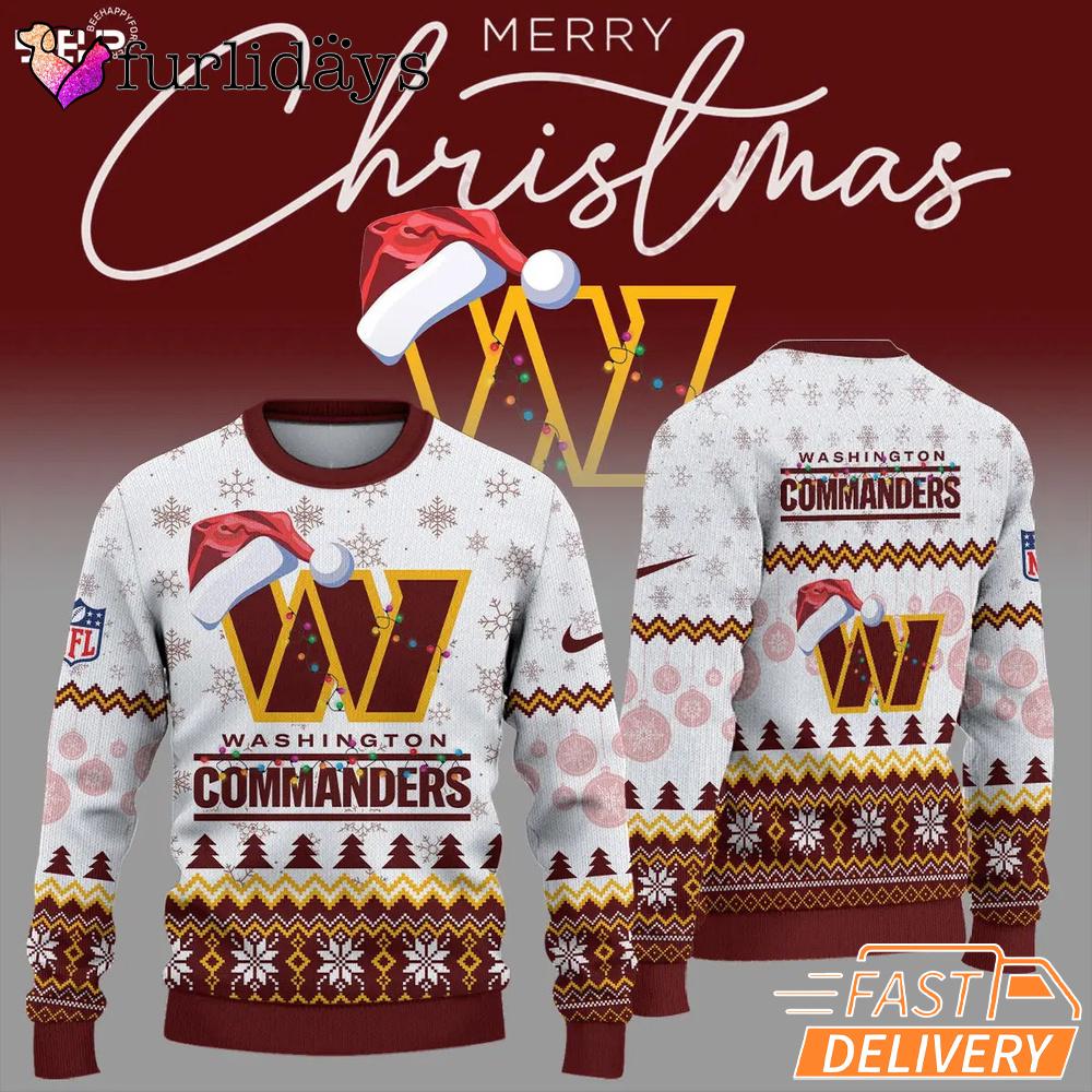 Washington Commanders Merry Christmas New Ugly Sweat Shirt Washington Commanders Merry Christmas New Ugly Sweat Shirt