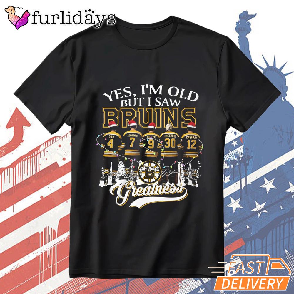 Yes I'm Old But I Saw Boston Bruins Christmas T-Shirt Yes I'm Old But I Saw Boston Bruins Christmas T-Shirt