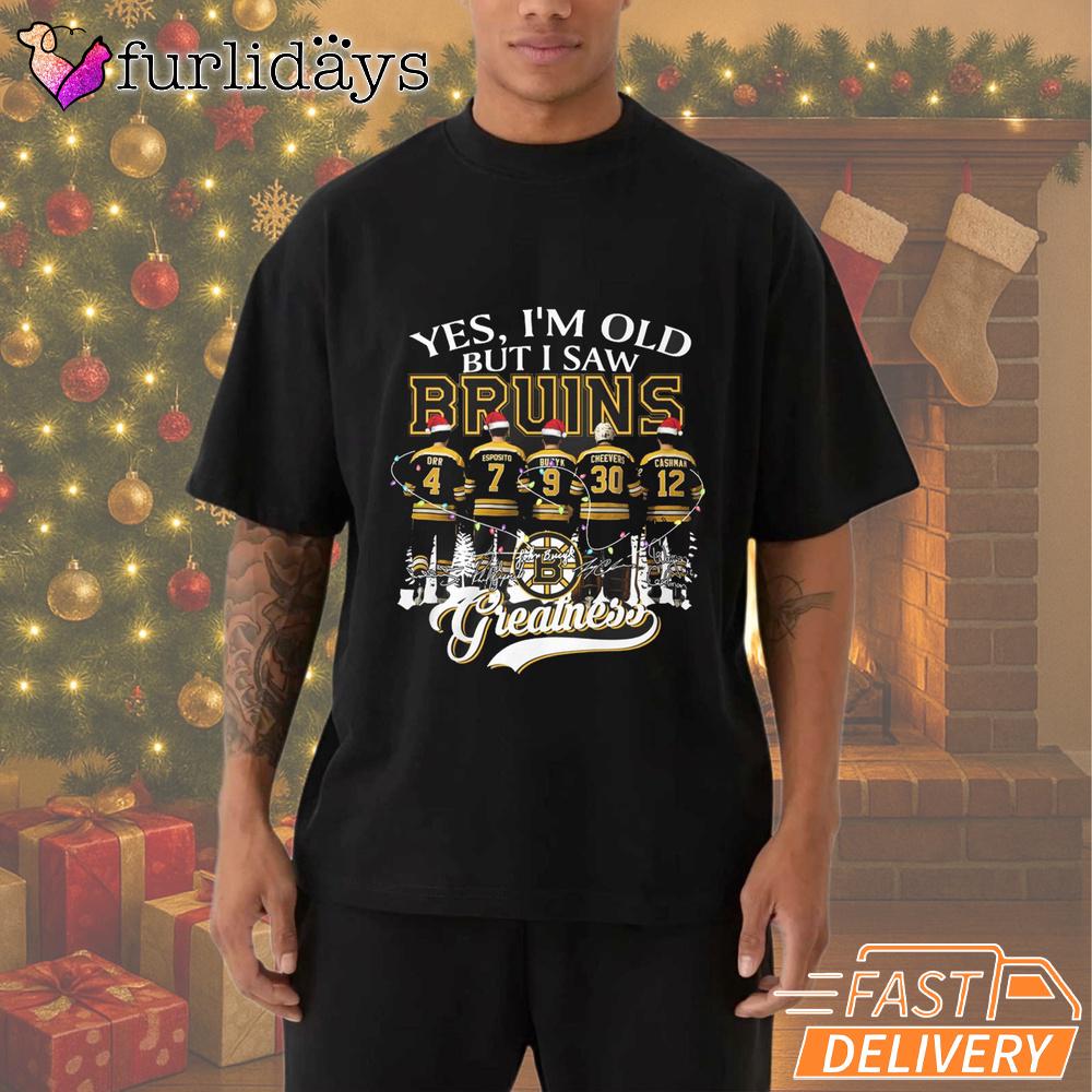 Yes I'm Old But I Saw Boston Bruins Christmas T-Shirt Yes I'm Old But I Saw Boston Bruins Christmas T-Shirt