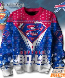 Buffalo Bills NFL Superman Ugly Christmas Sweater