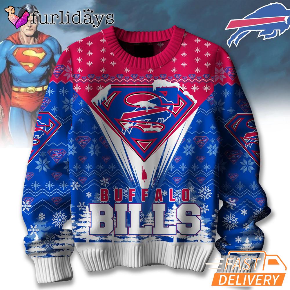 Buffalo Bills NFL Superman Ugly Christmas Sweater Buffalo Bills NFL Superman Ugly Christmas Sweater