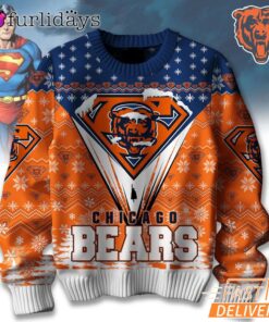 Chicago Bears NFL Superman Ugly Christmas Sweater