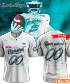 Coastal Carolina Elite Splash Custom Name Football Jersey