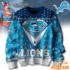 Detroit Lions NFL Superman Ugly Christmas Sweater