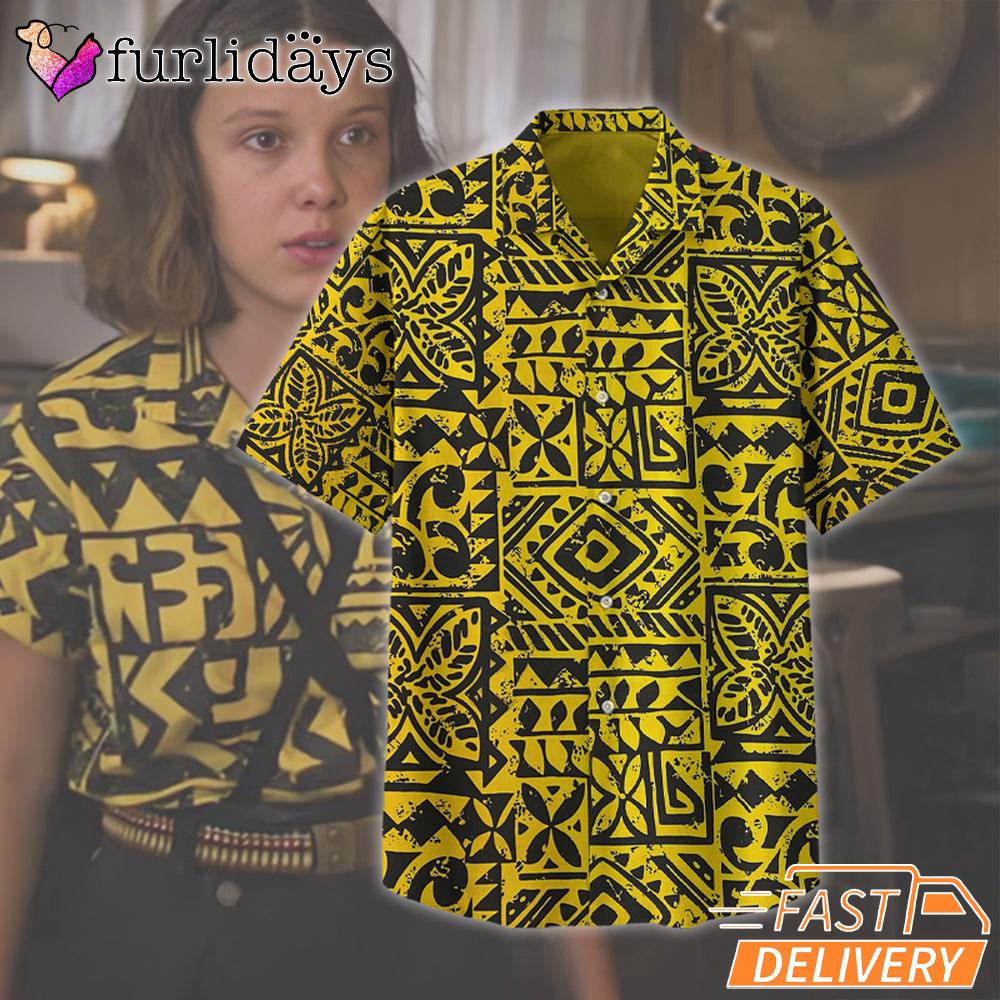 Eleven Blood Splatter Hawaiian Shirt, Stranger Things Horror Print Aloha Top Eleven Blood Splatter Hawaiian Shirt, Stranger Things Horror Print Aloha Top