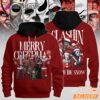 Horror Christmas Hoodie 2025, Slashin’ Through The Snow Design